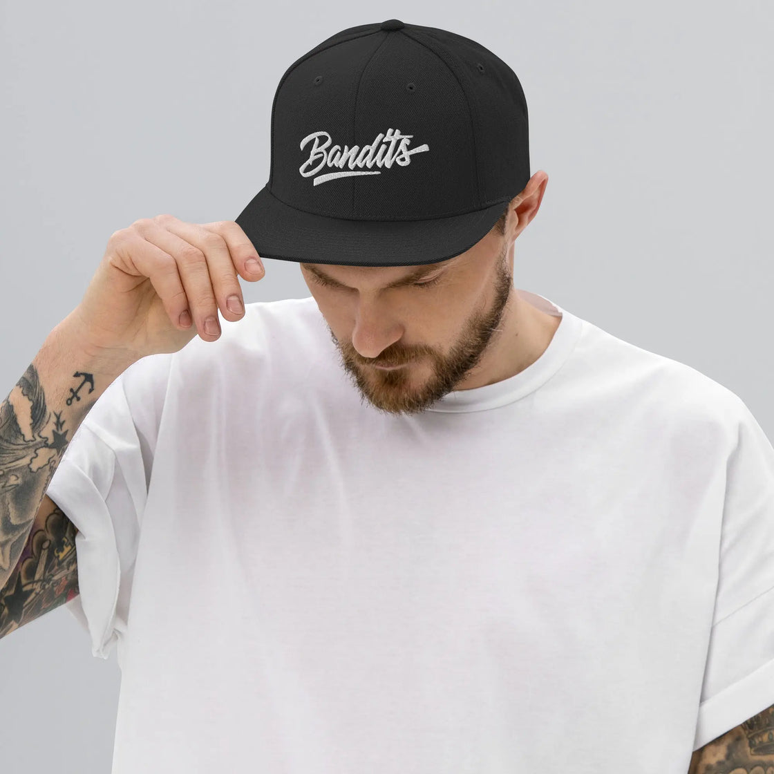 BANDITS Snapback Hat Black Logo